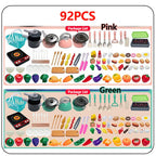 Kids Kitchen Toys Set 92/69/59 PCS Play Kitchen Accessories Kit with Play Pots Pretend Food Cooking Toy Toddler Girls Boy Gift