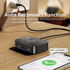 Bluetooth 6.0 Audio Receiver 3.5mm AUX RCA Stereo Lossless Music Wireless Adapter Support U-Disk Play For Car Speaker Amplifier
