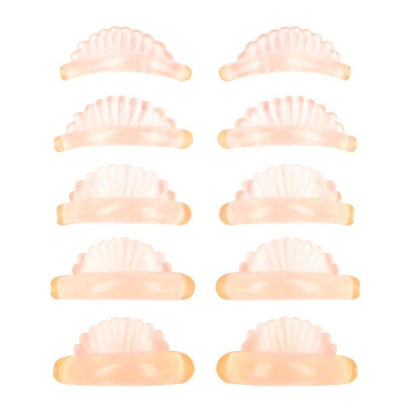 5Pairs Eyelash Perm Pads Silicone Lash Lifting Rods Shell-shape 3D Eyelash Extension Curler Lash Perm Shield Makeup Accessorie