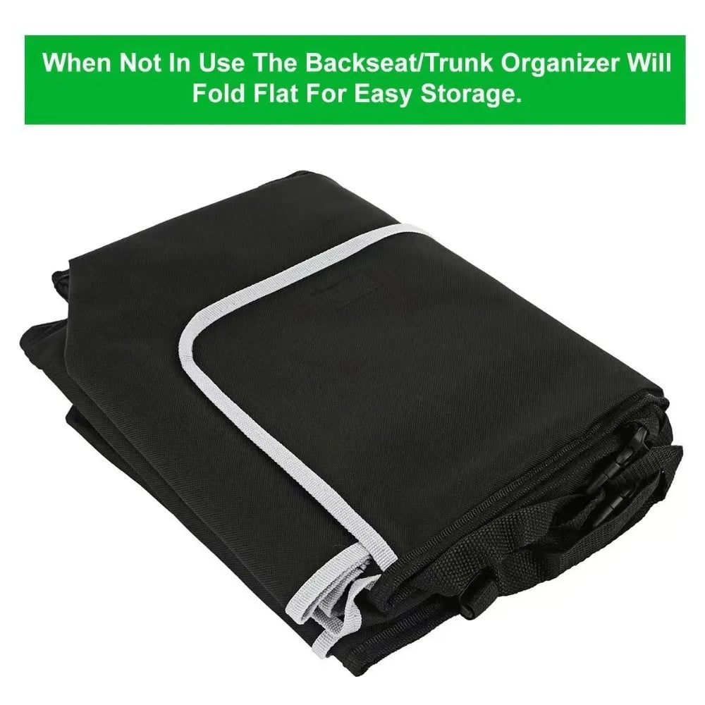 Versatile Oxford Cloth Car Trunk Storage Bag Rear Seat Back Hanging Vehicle Organizer Box for Automobile Interior