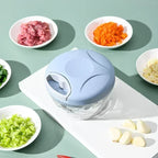 500/900ML Rope Grinder Vegetable Cutter Kitchen Garlic Puller Minced Garlic Chili Fruit Puree Garlic Mixer Rotary Food Processor