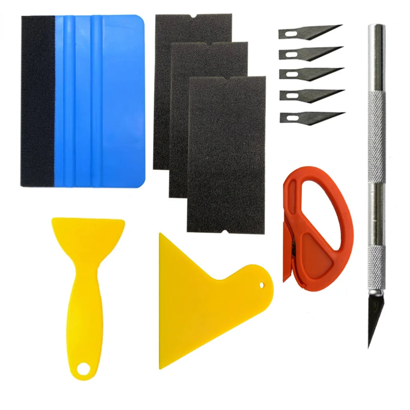 Car Wrapping Tools Kit Auto Foil Set Vinyl Wraps Tool Foil Tools Squeegee Scraper Cutter Knife for Car Wrapping Film Tools Kit Imagen principal del producto