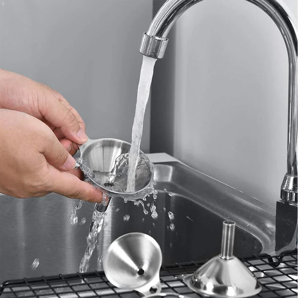 3/5 Pcs Stainless Steel Kitchen Funnels Set Food Grade Metal Funnels for Filling Bottles Small Funnels for Essential Oil Spices Imagen secundaria del producto