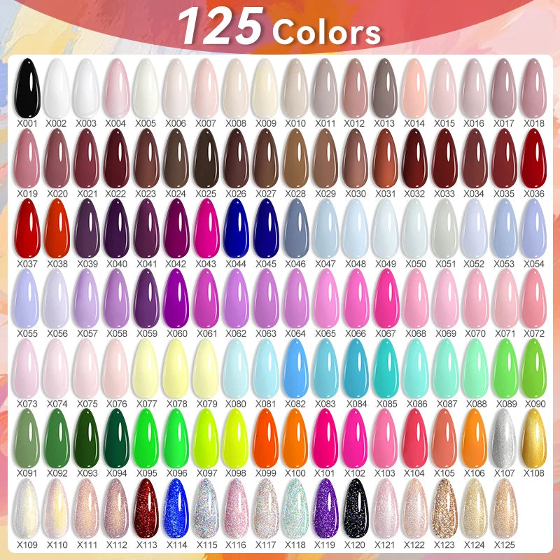 LILYCUTE 6Pcs/set 7ml Coffee Series Gel Nail Polish Kit 125 Colors Manicure Semi Permanent Soak Off UV Nail Art Gel Varnish Imagen secundaria del producto