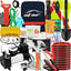 Roadside Emergency Car Kit for Vehicles 95 Pieces Durable Automotive Tools with Red Storage Case Comprehensive Safety Gear for