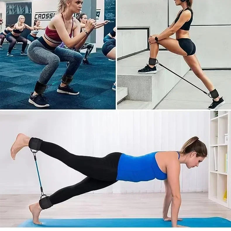 Resistance Band Set Workout Exercise Equipments Ankle Straps Fitness Yoga Elastic Fitness Bands For Home Gym Man And Woman Sport Image secondaire du produit