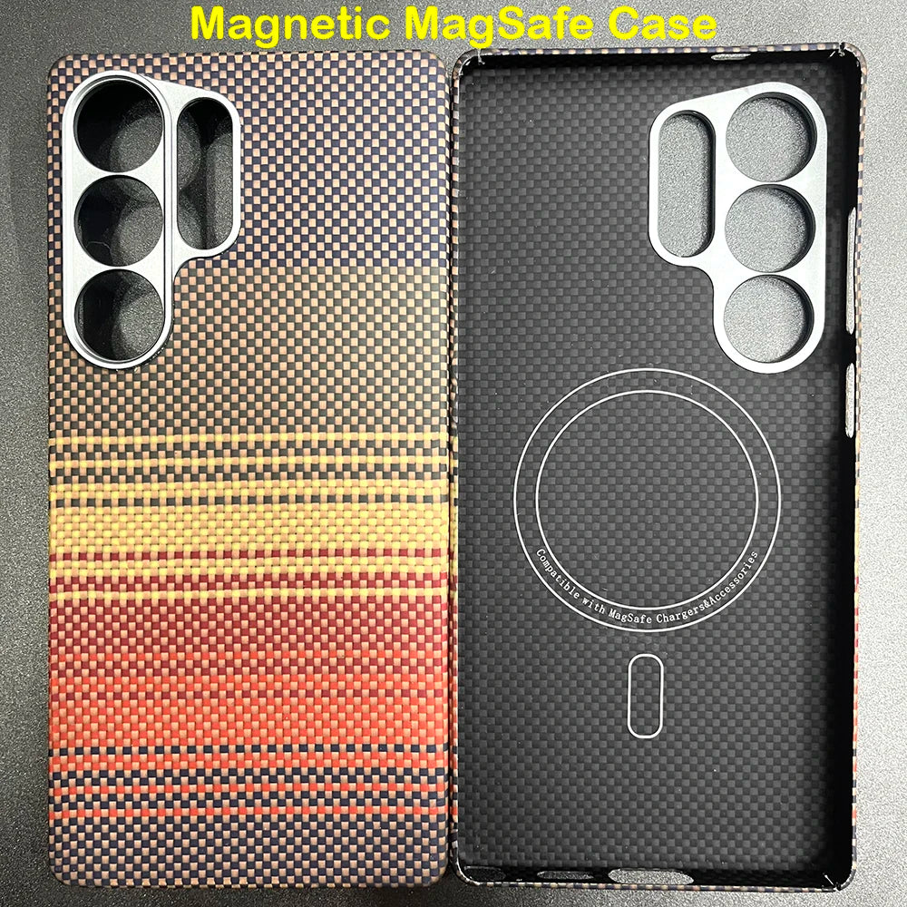 Carbon Fiber Case For Samsung Galaxy S25 Ultra/S25+/S25/S25 Edge Lens Camera Protection Aramid Fiber Cover Lightweight Slim Case