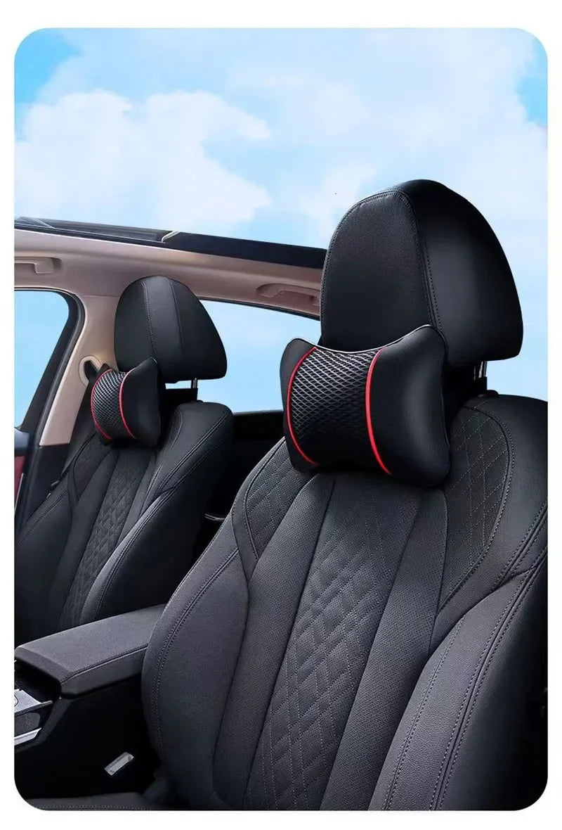 Universal Car Headrest Pillow Seat Head Support Protector for Auto Travel Comfortable Soft Headrest for Vehicle Seat