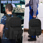 Tool Backpack, Heavy Duty Tool Bag with Padded Shoulder and Removable Tool Organizer, Water-Resistant Work Backpack, for Electricians