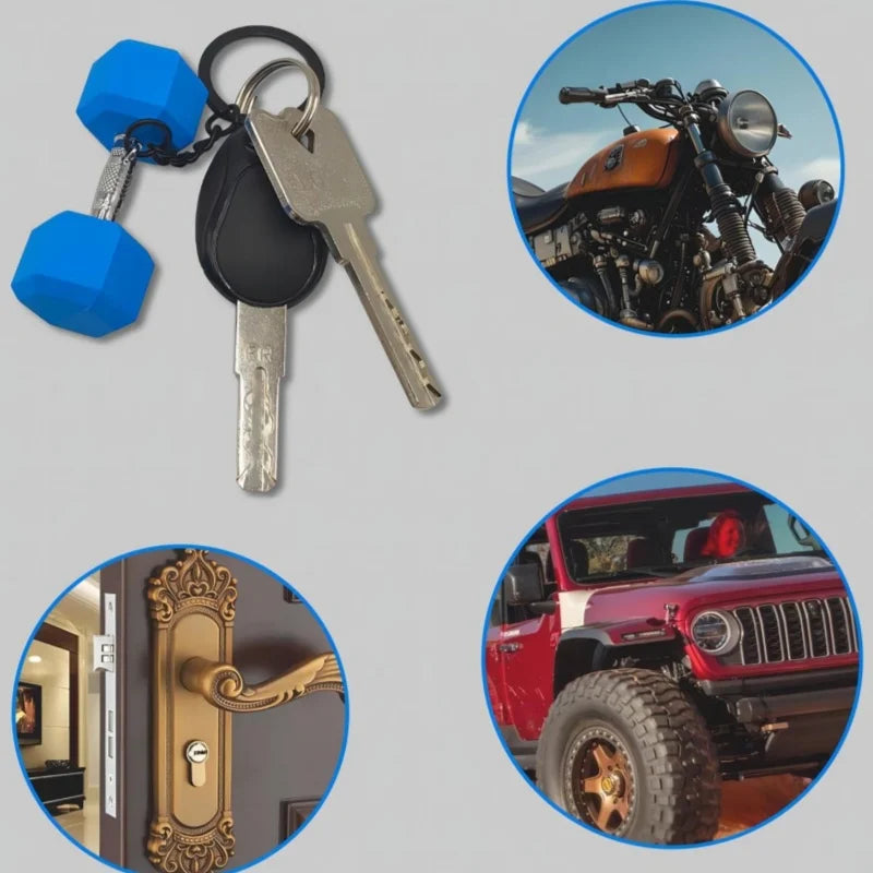 New Barbell Keychain DlY Silicone Dumbbell Keychain Gym Gifts for Gym Lovers Fitness Trainer Gift Backpack Car Key Pendant
