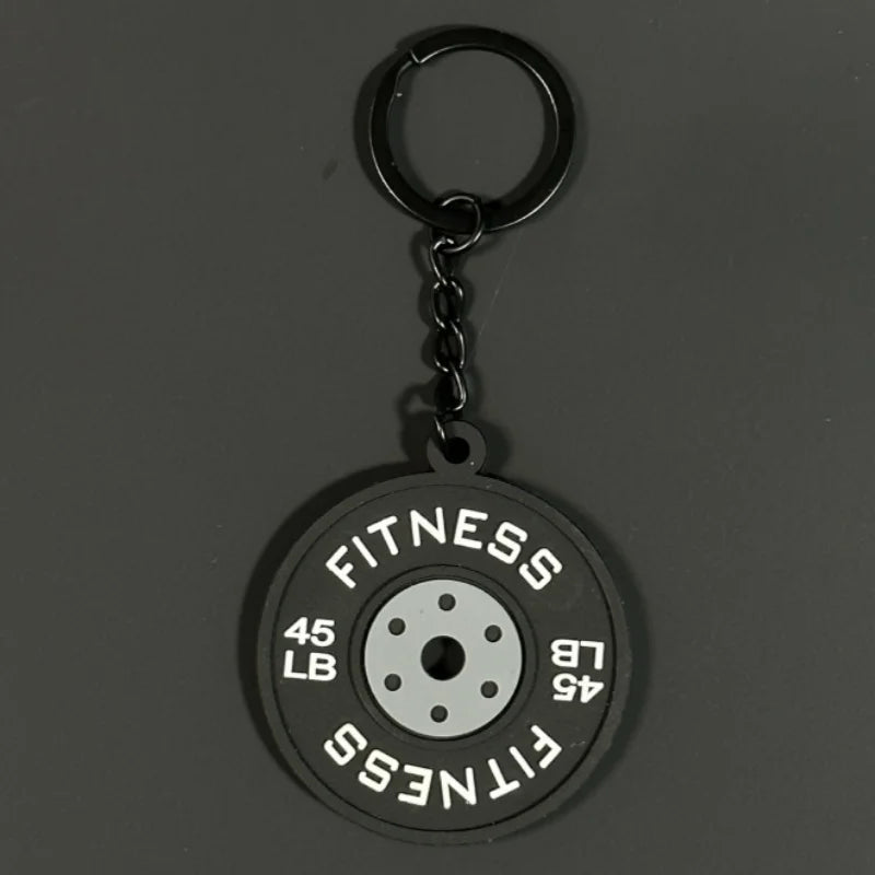 New Barbell Keychain DlY Silicone Dumbbell Keychain Gym Gifts for Gym Lovers Fitness Trainer Gift Backpack Car Key Pendant
