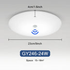 LED Ceiling Light Auto PIR Motion Sensor Smart Home Lighting 13W 18W 24W 36W  Radar Ceiling Lamp For Indoor Bedroom Room Hallway