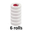 6 Rolls Japanese Insulating Tape for Eyelash Extension Lint Free Under Eye Pads Breathable Non-woven Tape Paper Eyelash Patch