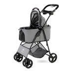 3 in 1 Pet Stroller with Removable Carrier, Folding Stroller for Small/Medium Dogs and Cats, Waterproof, All-Terrain, with Sun S