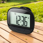 Clip-On Pedometer Electronic Pedometer Large Screen Simple Step Tracker Multifunctional for Adults Seniors Dog