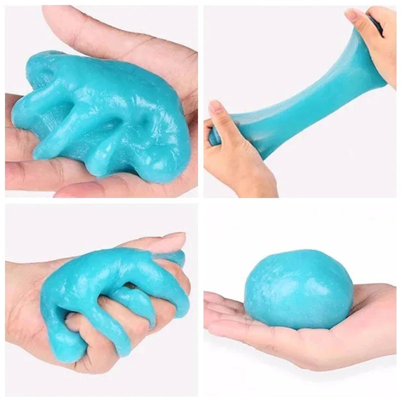Biodegradable Auto Detailing Slime for Air Vent Console Eco-Friendly Deep Cleaning Gel for Electronics Home Office