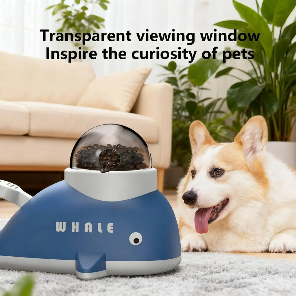 NEW Slow Feeder Dog Toy, Whale Puzzle Treat Dispenser For Mental Enrichment, Healthy Feeding & Indoor Exercise For All Dogs
