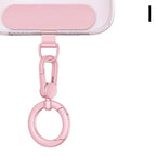 Metal Phone Lanyard Gasket Patch Rotatable Metal Buckle Hanging   Steel Clip Card Cord Tab Mobile Phone Accessories