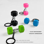New Barbell Keychain DlY Silicone Dumbbell Keychain Gym Gifts for Gym Lovers Fitness Trainer Gift Backpack Car Key Pendant