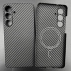 Carbon Fiber Case For Samsung Galaxy S25 Ultra/S25+/S25/S25 Edge Lens Camera Protection Aramid Fiber Cover Lightweight Slim Case