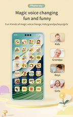 Kids Smart Simulation Phone Toy Rechargeable Touchscreen Early Education Learning Machine Light Music Educational Toy