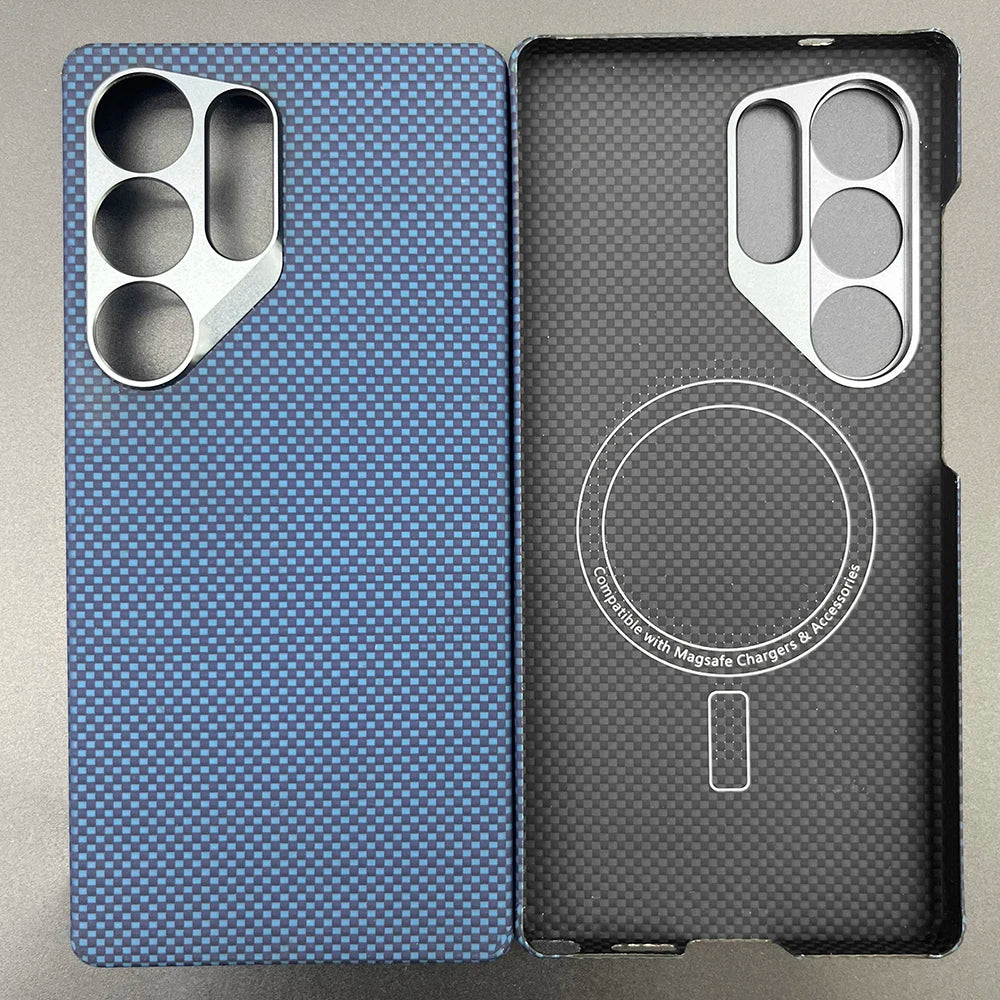 Carbon Fiber Case For Samsung Galaxy S25 Ultra/S25+/S25/S25 Edge Lens Camera Protection Aramid Fiber Cover Lightweight Slim Case