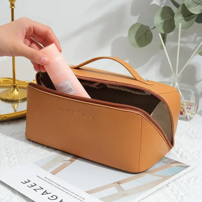 Organizer Female Toiletry Kit Bag Make Up Case Storage Pouch Luxury Lady Box, Cosmetic Bag, Organizer Bag For Travel Zip Imagen principal del producto
