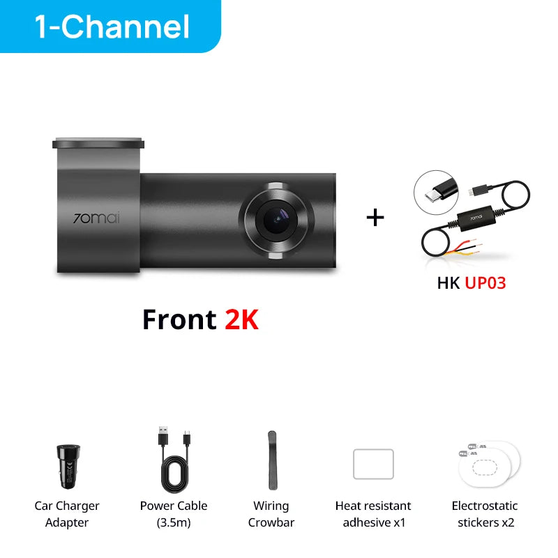 70mai Dash Cam M310 Plus 2K 1440P 143°FOV F1.55 Smart Voice Control 24H Parking Guard Night Vision 70mai M310 Plus 2K Car DVR