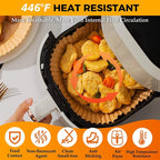 1/100PCS Air Fryer Disposable Paper Square Round Baking Paper Barbecue Plate NonStick Mat Kitchen Oven Oil Absorbing Paper Tool