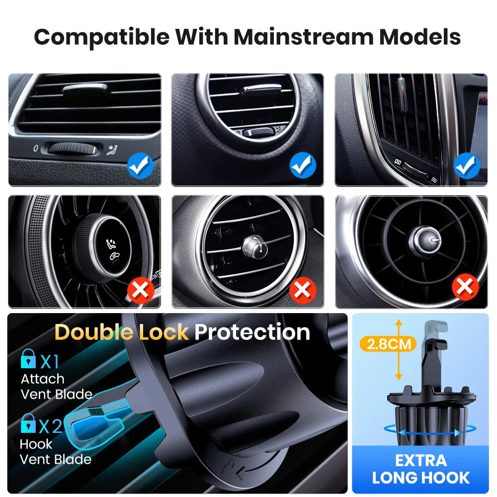 TOPK Car Phone Holder Air Vent Suction Cup Mount for iPhone Xiaomi Samsung Auto Mobile Support GPS Stand Dashboard Bracket