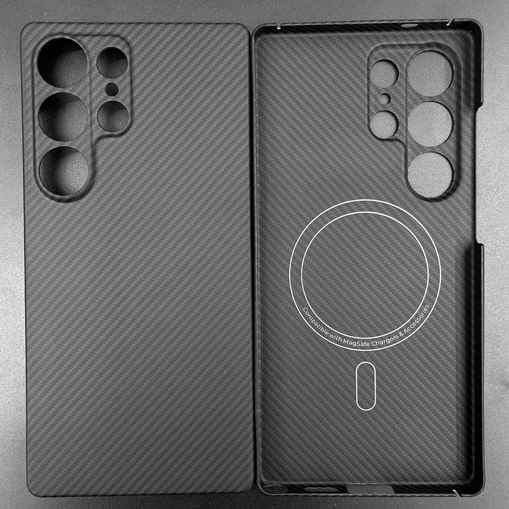 Carbon Fiber Case For Samsung Galaxy S25 Ultra/S25+/S25/S25 Edge Lens Camera Protection Aramid Fiber Cover Lightweight Slim Case