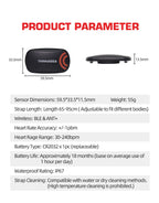 ThinkRider Heart Rate Monitor Chest Strap ANT+ BLE 4.0 Fitness Sensor Compatible Belt Wahoo Polar Garmin Connected Cycl