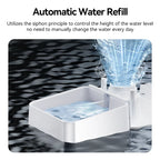ROJECO 2In1 Automatic Pet Feeder Gravity Water Fountain 8.5L Button Version Auto Cat Kibble Dispenser with Water Refill Drinker