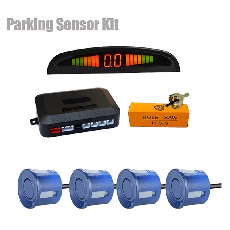 Car LED Parking Sensor Kit with 4 Radar Accurate Digital Display of Obstacle Distance Alarm Parktronic Kit Suitable For Most Car