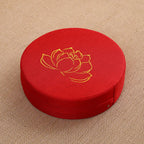 40X6CM Yoga Meditation Linen Cushion Hard Lotus Texture Meditation Cushion Backrest Pillow Tatami Mat Removable Washable