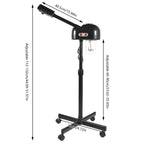 750ml Ozone Facial Steamer Height Adjustable Sprayer 360° Rotatable Movable Skin Care Equipment for Salon Beauty Spa White/Black
