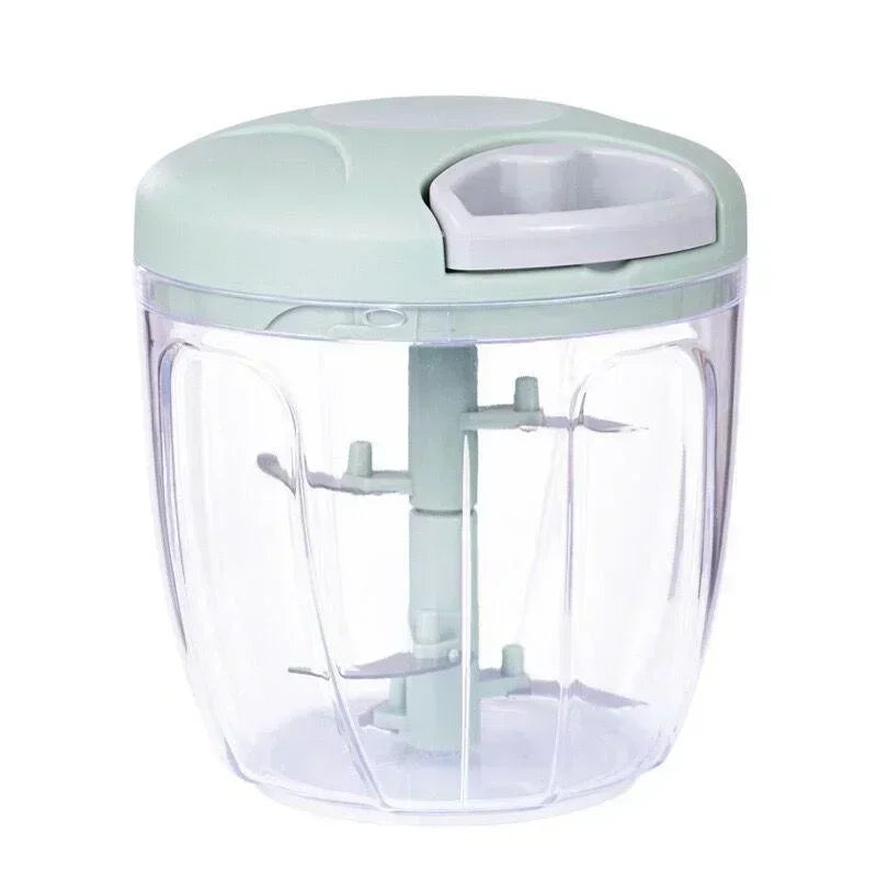 500/900ML Rope Grinder Vegetable Cutter Kitchen Garlic Puller Minced Garlic Chili Fruit Puree Garlic Mixer Rotary Food Processor