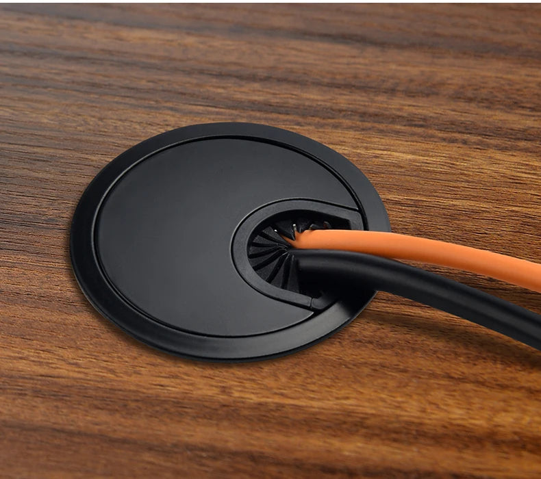 50/53/60mm Office Table Wire Hole Covers Computer Desk round metal decoration box Furniture Hardware Fittings