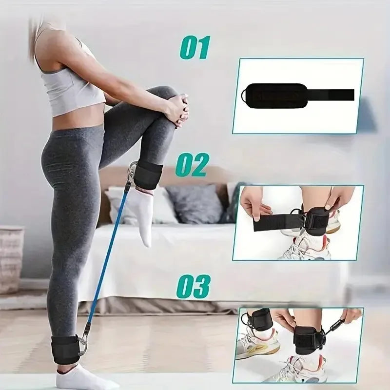 Adjustable Ankle Cuffs - Leg Workout Straps for Glute & Thigh Training, Cable Machine Exercise Accessories ankle weights ankle Imagem secundária do produto