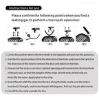 Auto Tire Repair Kit - Puncture Plug Tools, Tyre Puncture Emergency Kit for Universal Tires, with Stirring Glue Repair Tool