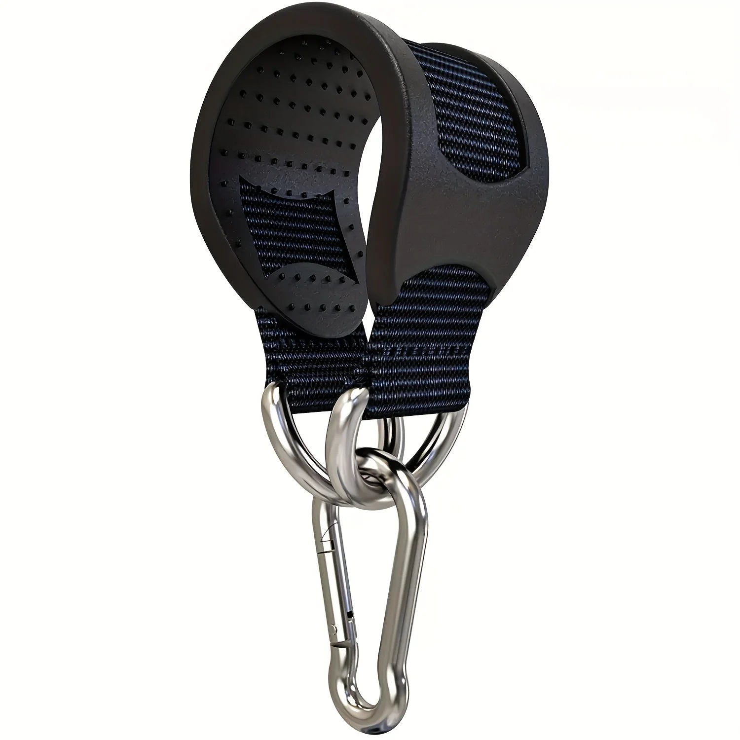 2Pcs Nylon Sling with Metal Hook - Versatile Gym Accessory for Sandbags, Boxing, and Hammocks, Black, Nylon Strap, Gym Equipment |   Durable Fitness Equipment |   Metal Hook Strap Image secondaire du produit