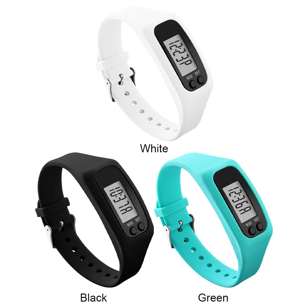 LED Pedometer Bracelet Wrist Calorie Counter 12/24H Time Display Walking Running Pedometer Fitness Watch for Outdoor Sports Image secondaire du produit