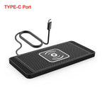 Car Wireless Charger Silicone Non-Slip Pad for iPhone 15 14 13 12 Samsung S24 S23 Xiaomi Car Phone Fast Induction Charging Pad