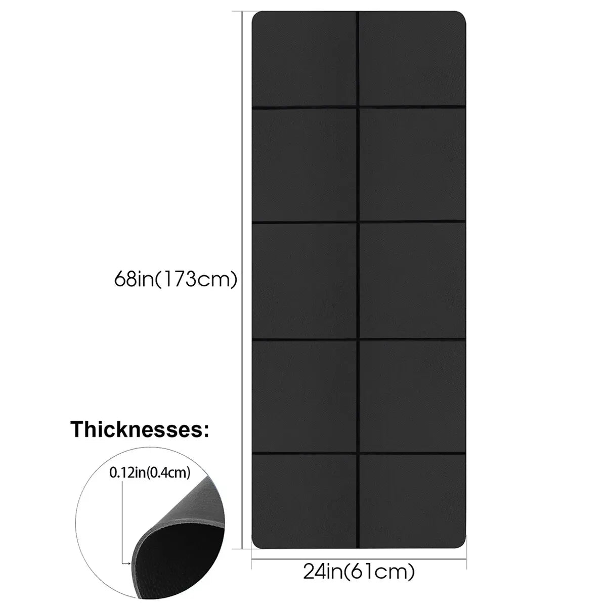 Yoga Mat Anti-skid Sports Fitness EVA Comfort Foam 4MM Thick Yoga Mat for Exercise Yoga and Pilates Gymnastics Mat Image secondaire du produit