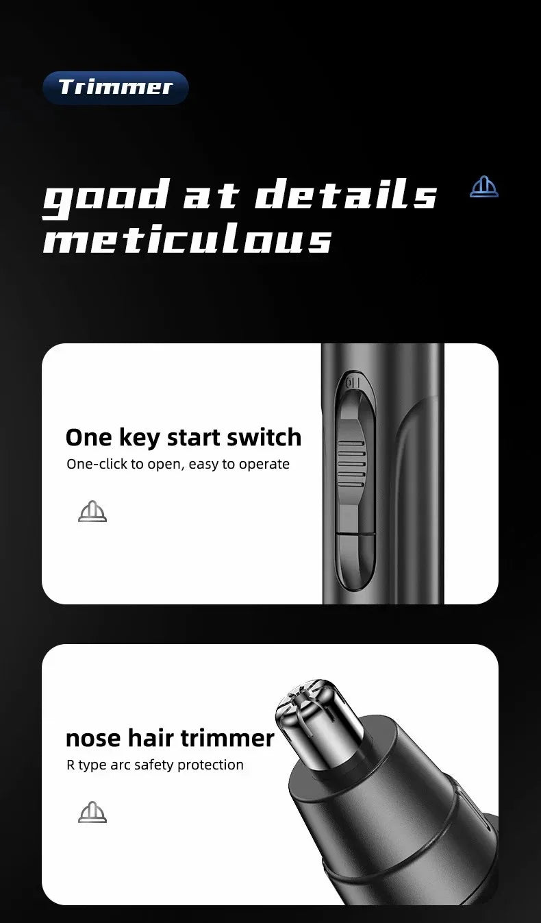 1 PCS Black Electric Nose Hair Trimmer Ear and Nose Hair Trimmer Professional Painless Nose Hair Trimmer For MenAnd Women