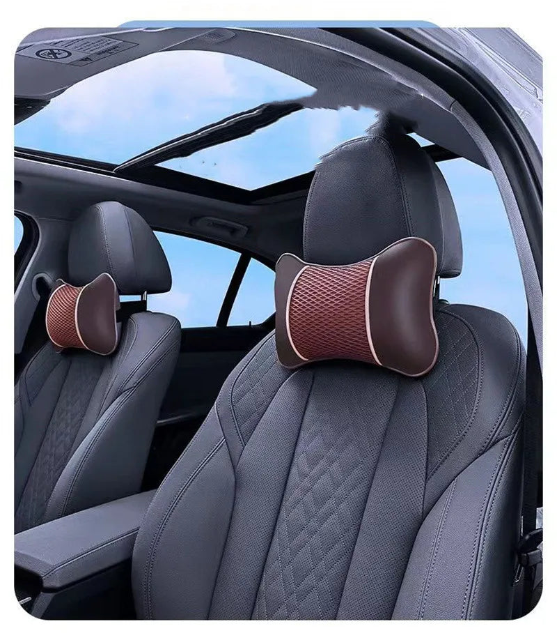 Universal Car Headrest Pillow Seat Head Support Protector for Auto Travel Comfortable Soft Headrest for Vehicle Seat