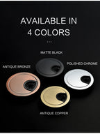 50/53/60mm Office Table Wire Hole Covers Computer Desk round metal decoration box Furniture Hardware Fittings