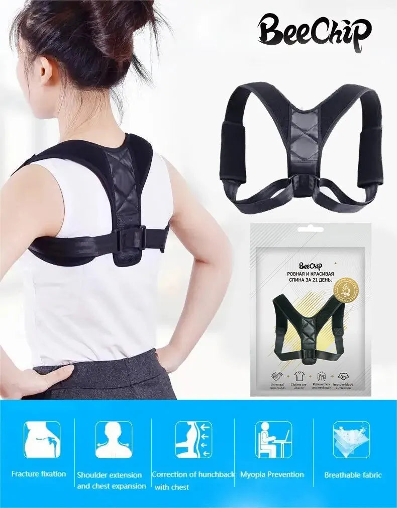 Back Posture Correction Belt Hunchback Prevention Correction of Sitting Posture Unisex Breathable Body ShapingJUI