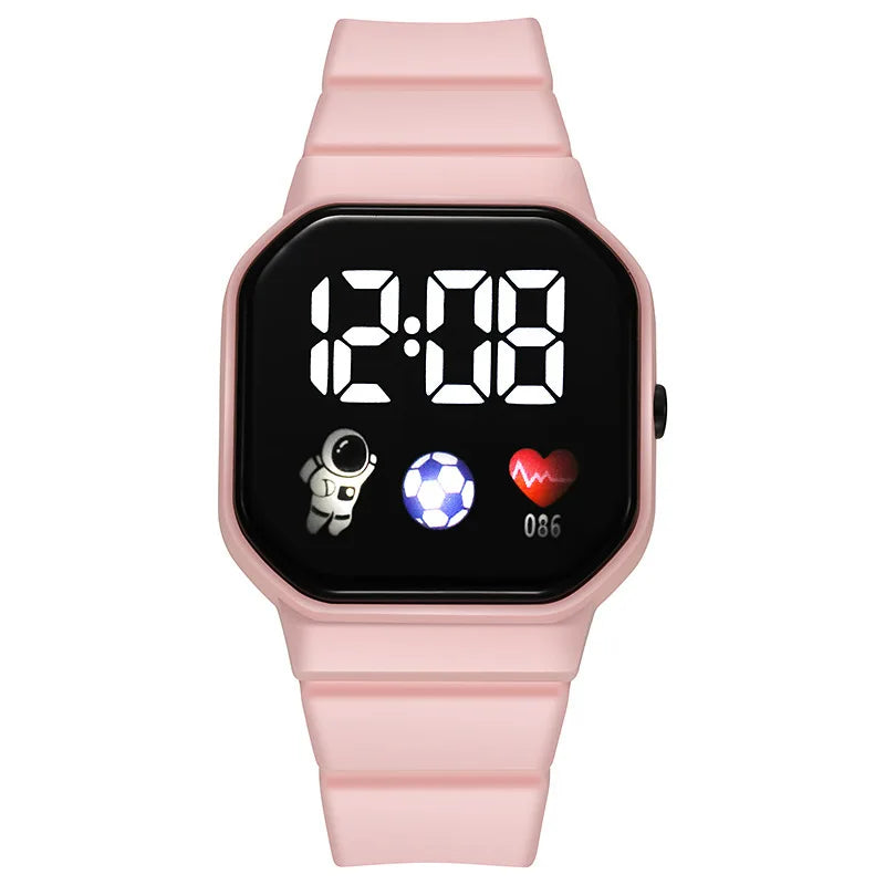 Kids Watch Sport LED Digital Watches Football Silicone Strap Waterproof Electronic Wristwatch for Children Boys Girls Gifts