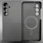 Carbon Fiber Case For Samsung Galaxy S25 Ultra/S25+/S25/S25 Edge Lens Camera Protection Aramid Fiber Cover Lightweight Slim Case